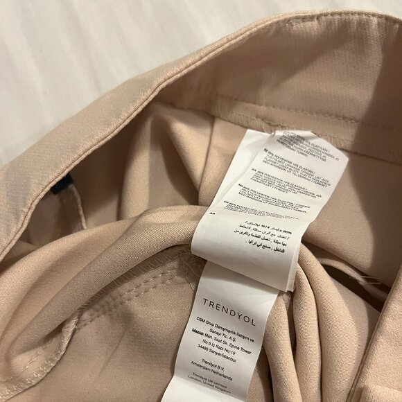 Trendyol Women's Straight Leg Pants, Size 38, Beige - Picture 8 of 8